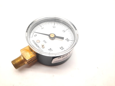 New – Open box Lot of 3 Ashcroft 20W1005 H 01L Pressure Gauge, 0-30psi, Size: 2", 1/8" NPT