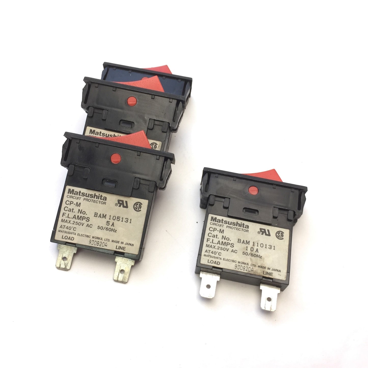 Used Lot of Matsushita Rocker On/Off Switch CP-M 110131 10A, 105131 5A 250VAC 50/60Hz