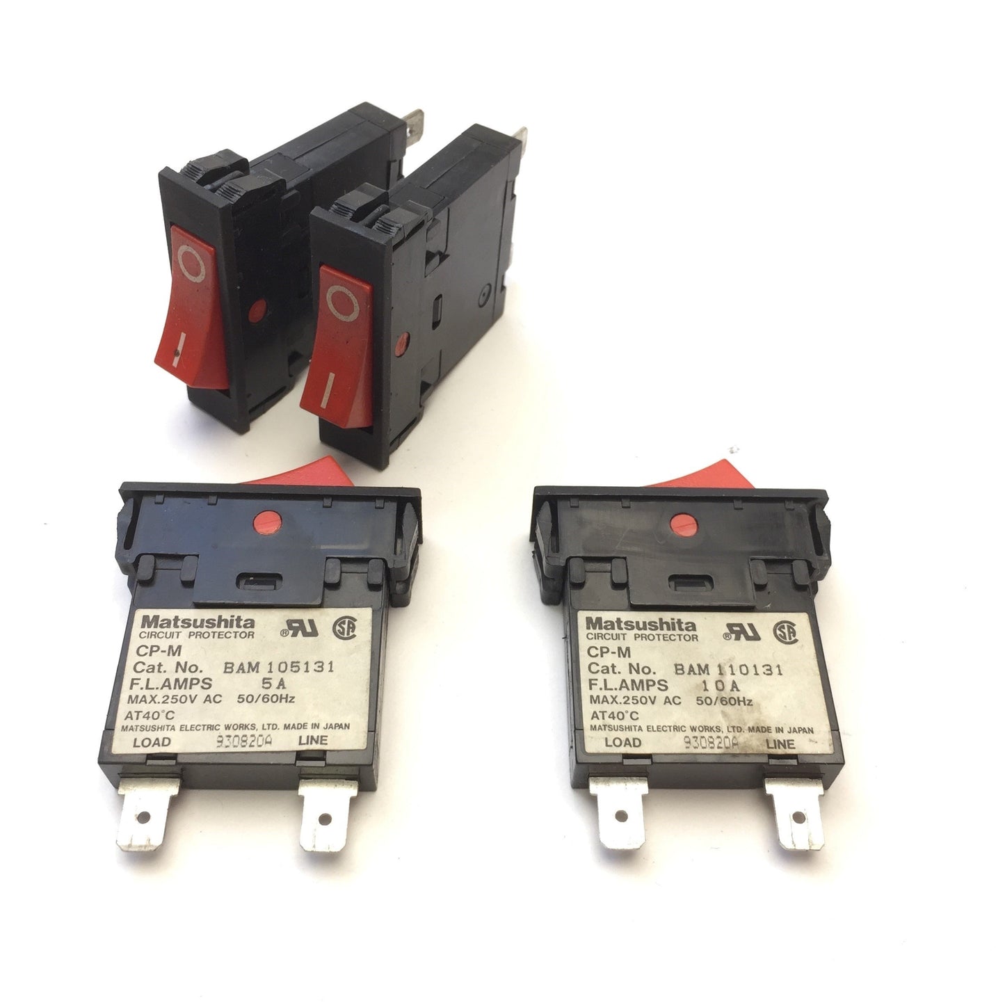 Used Lot of Matsushita Rocker On/Off Switch CP-M 110131 10A, 105131 5A 250VAC 50/60Hz