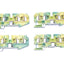 Used Lot of 4 Phoenix Contact Typ. ZFDK2,5-PE Contact Terminal Blocks, 800V, 24A