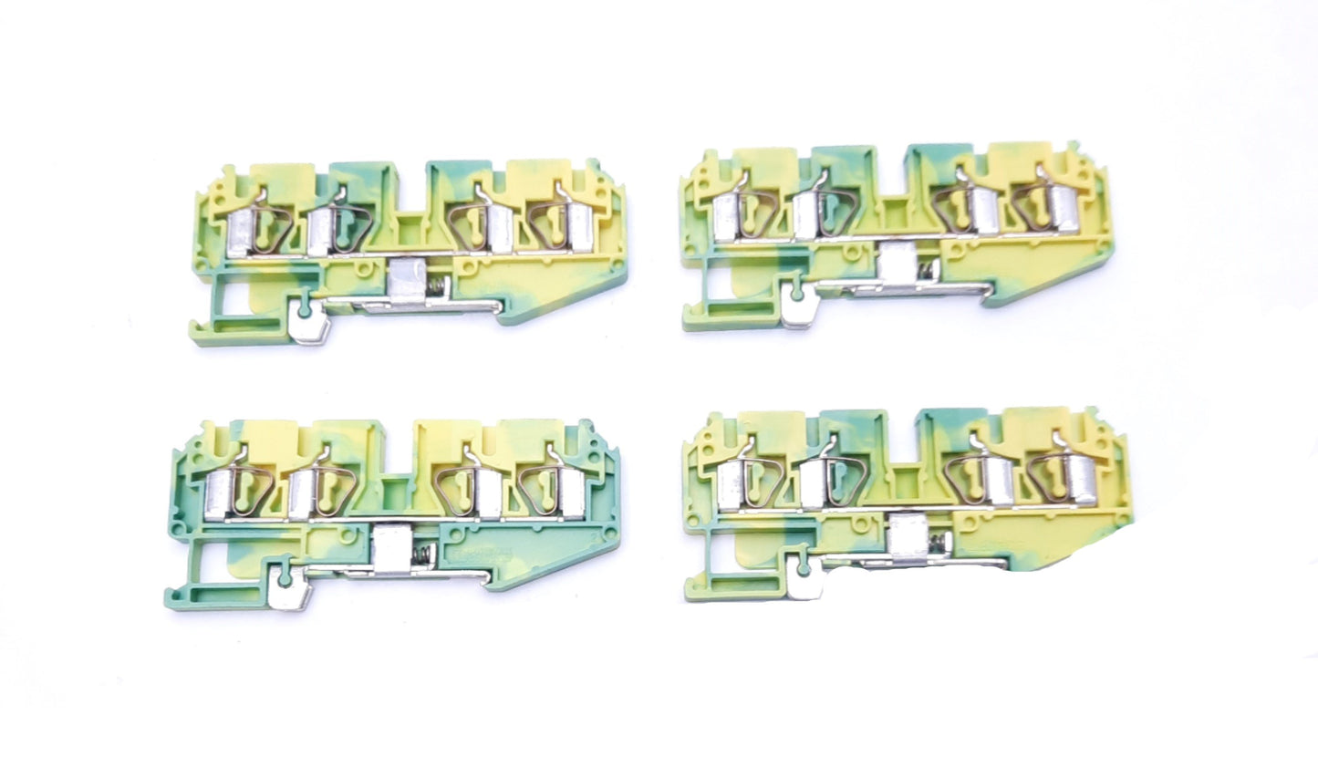 Used Lot of 4 Phoenix Contact Typ. ZFDK2,5-PE Contact Terminal Blocks, 800V, 24A