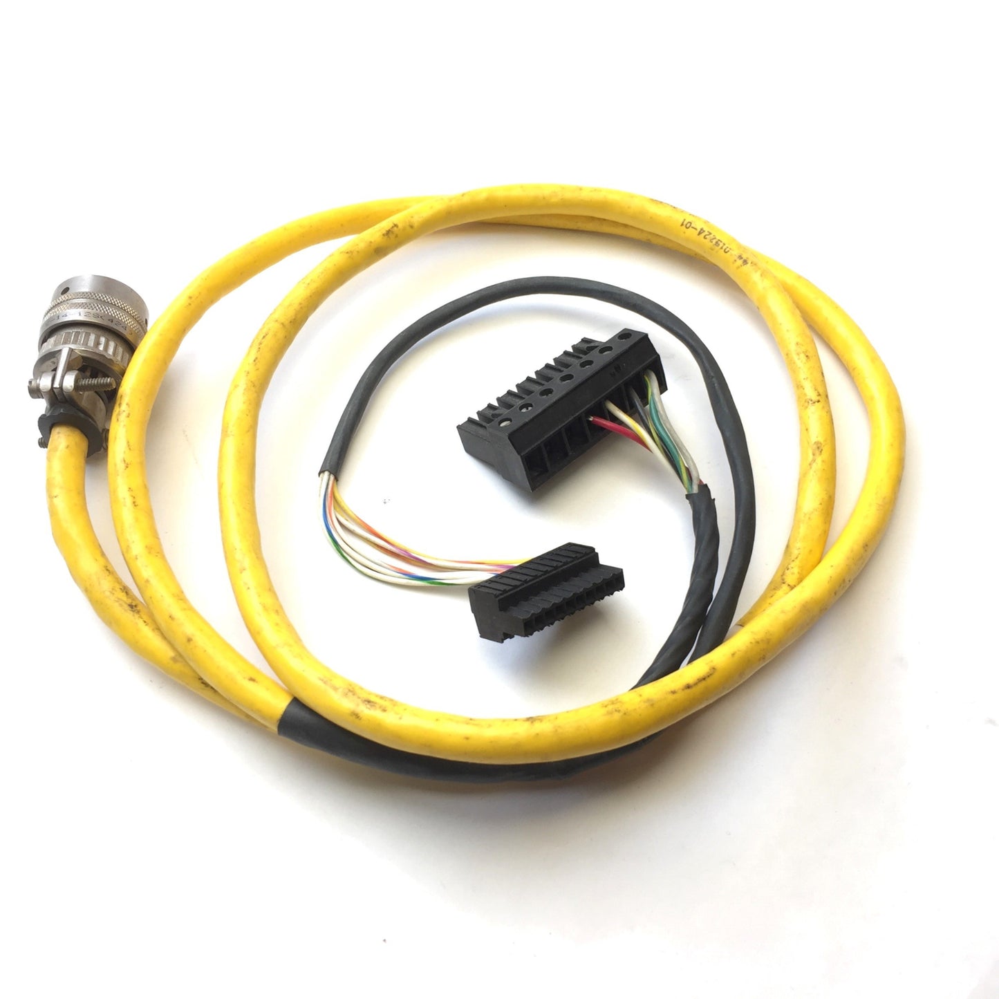 Used Parker 71-015017 Rev B Motor Power & Hall Effect Cable MS Round 12-Pin 4.5' Long