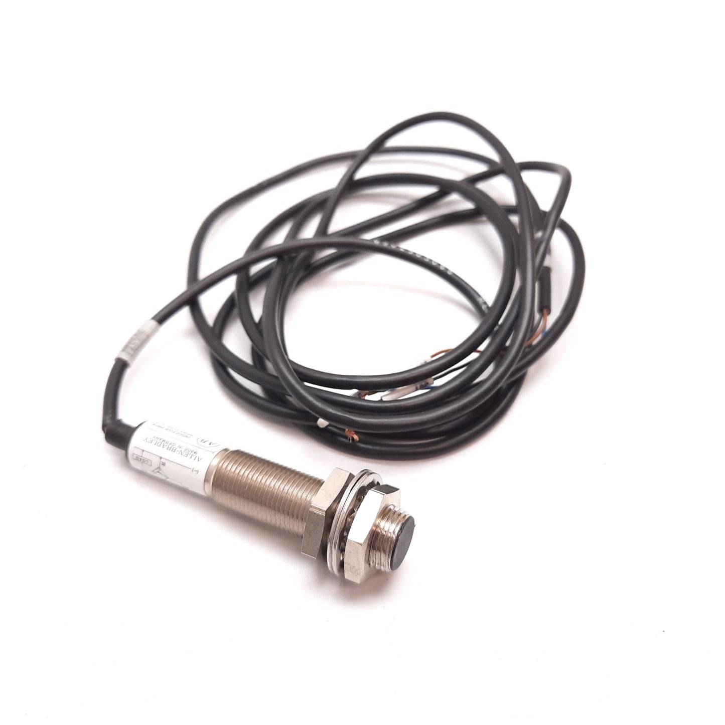 Used Allen Bradley 871C-P2A12 Inductive Proximity Sensor, 2mm, 10-30VDC Damaged Cable