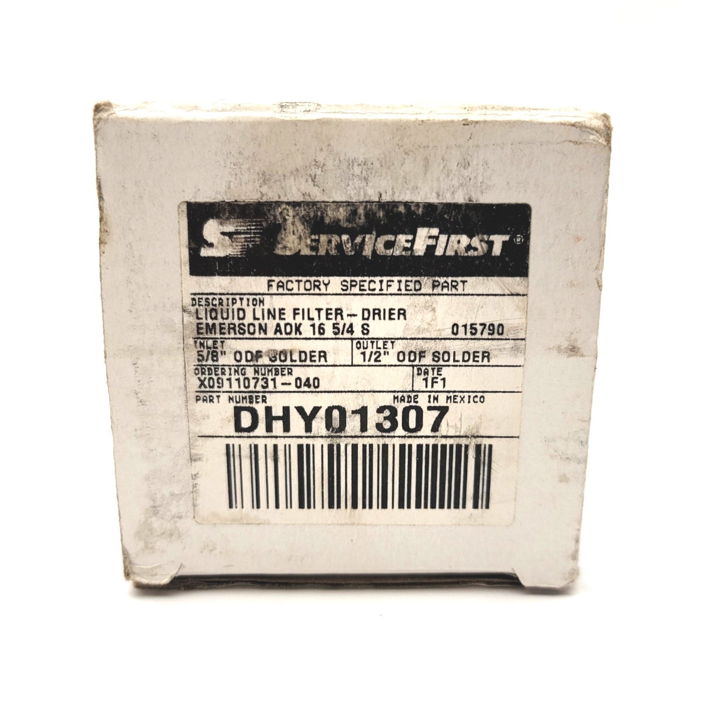 New Service First Emerson DHY01307 Liquid Line Filter Drier 5/8"-1/2" ODF Solder