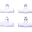 Used Lot of 4 SMC AS2001F Flow Control Valves, 1 MPa Maximum, In-Line Type, 6mm