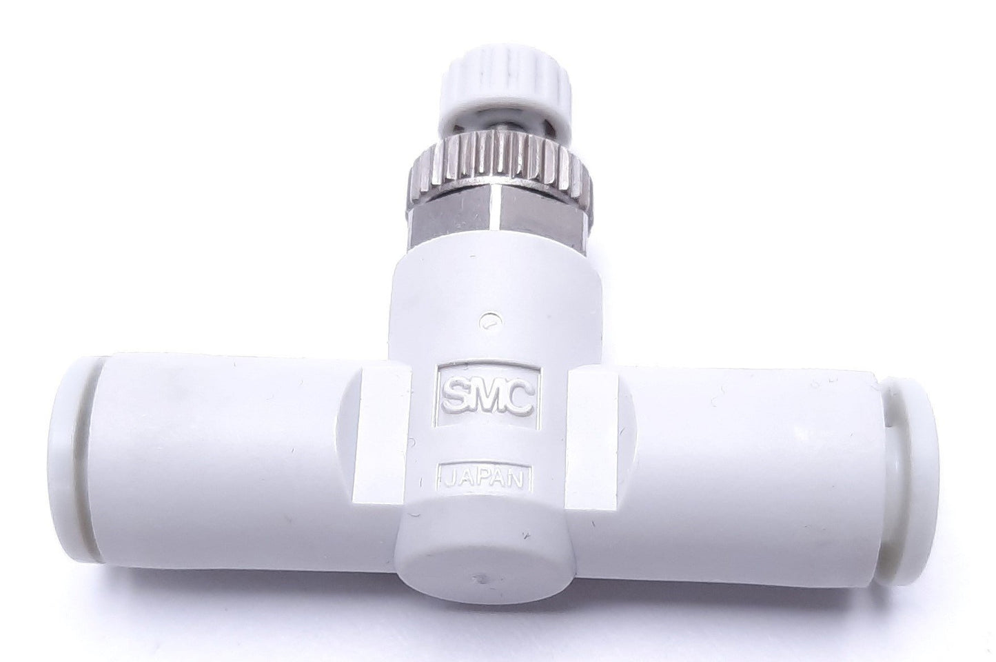 Used Lot of 4 SMC AS2001F Flow Control Valves, 1 MPa Maximum, In-Line Type, 6mm