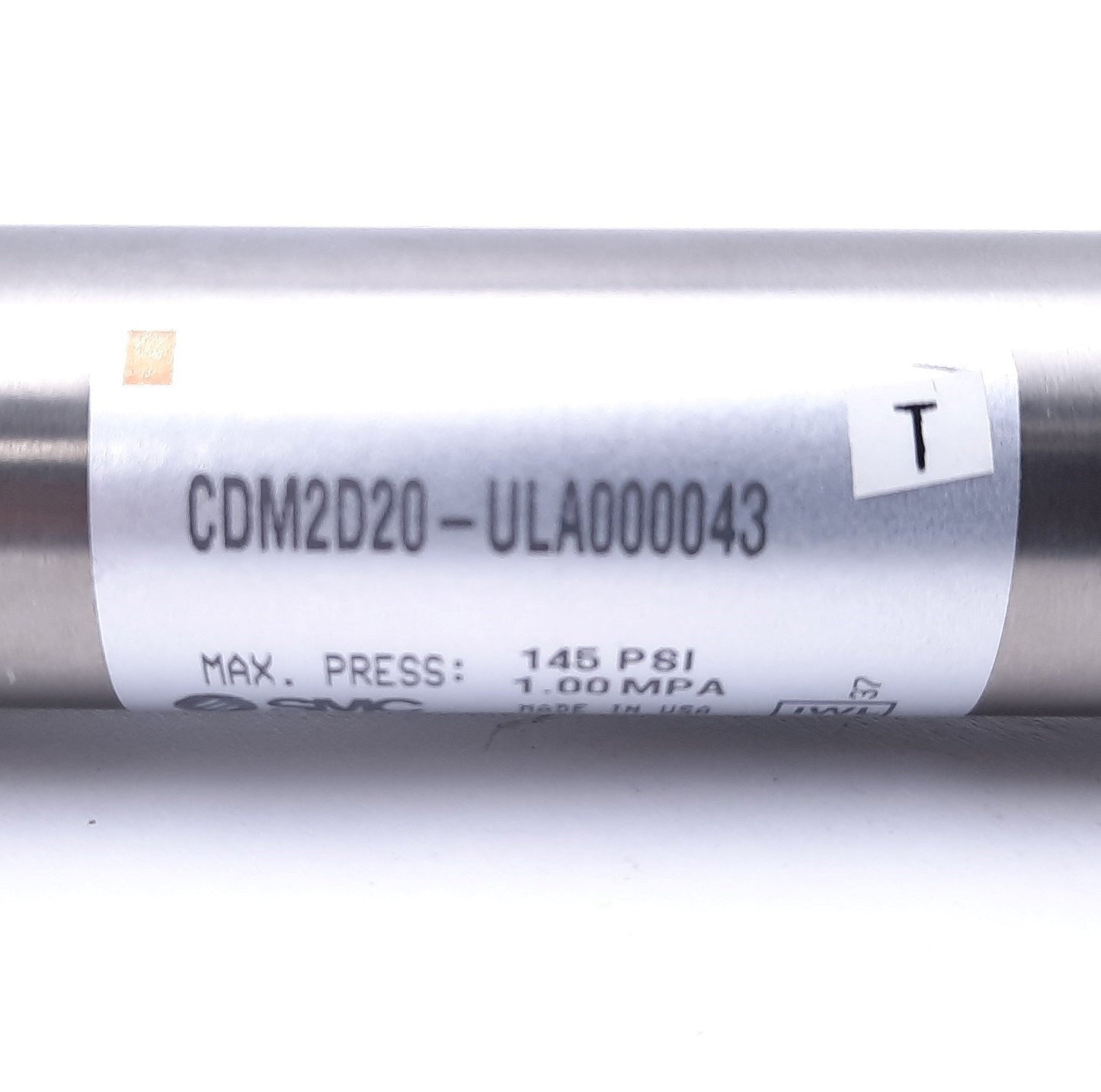 Used SMC CDM2D20-ULA000043 Pneumatic Cylinder, 20mm Bore, 370mm Stroke, M5x0.8