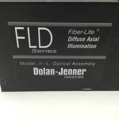 Used Dolan Jenner AI-4 FLD Fiber-Lite Machine Vision Diffuse Axial Illuminator, 4"