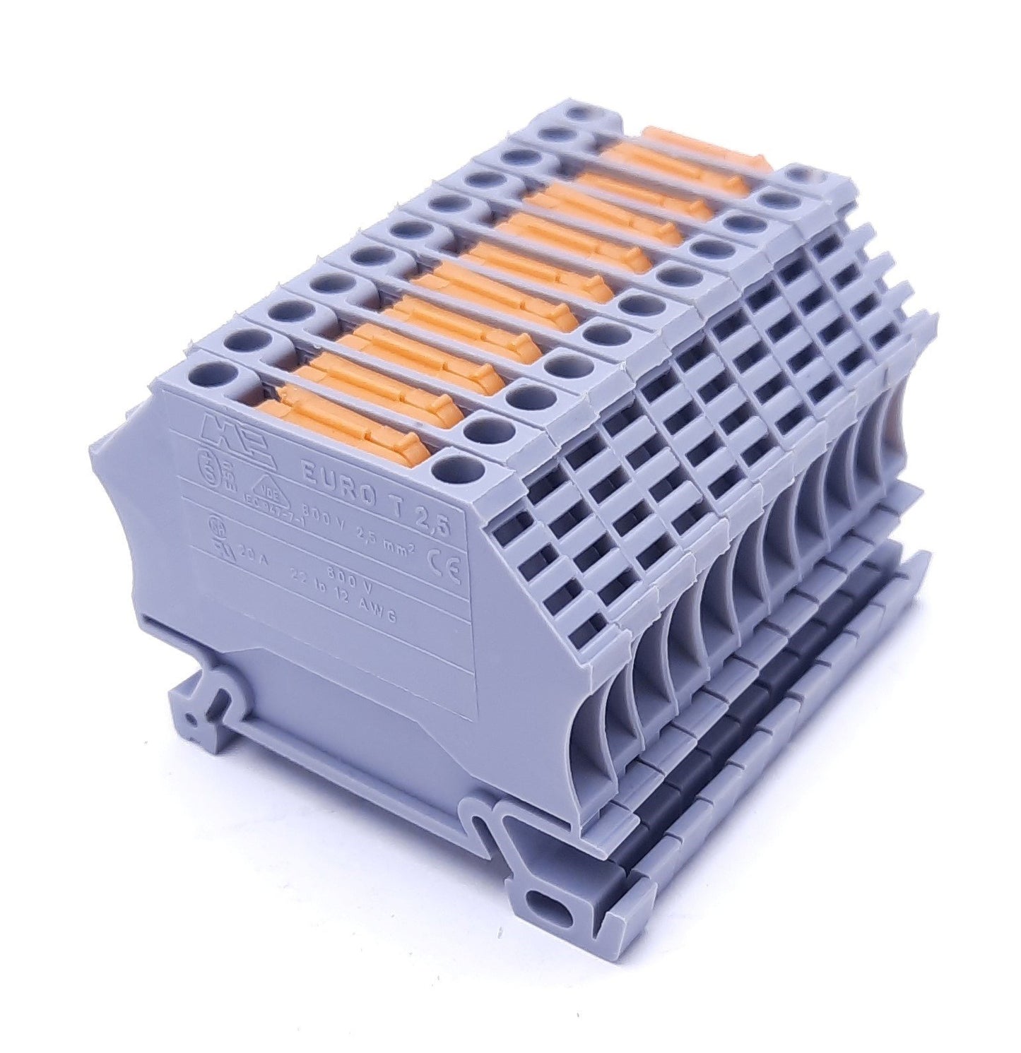 Used Lot of 11 Morsettitalia Euro T 2,5 (43439) Terminal Blocks, Lever Operated