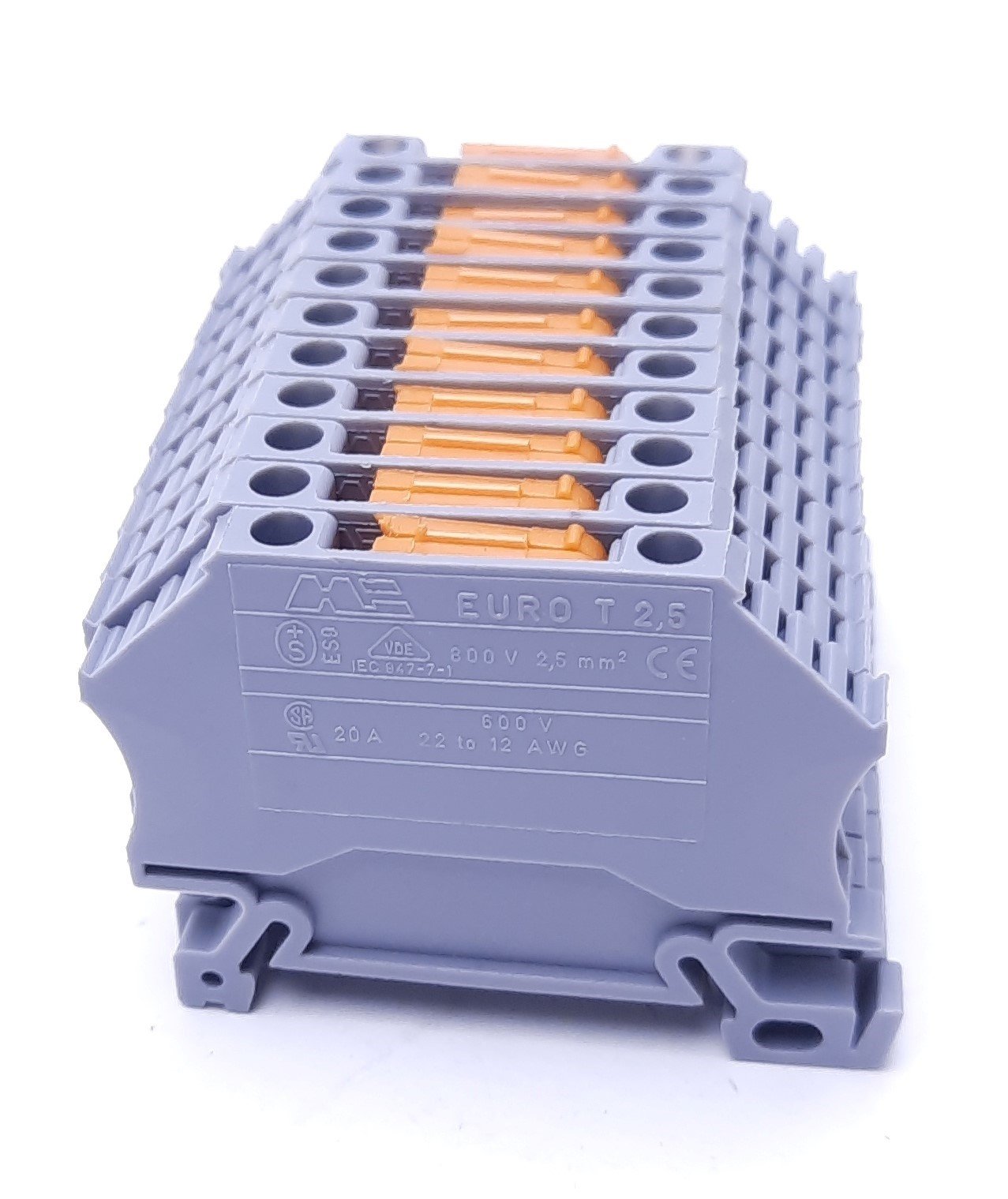 Used Lot of 11 Morsettitalia Euro T 2,5 (43439) Terminal Blocks, Lever Operated