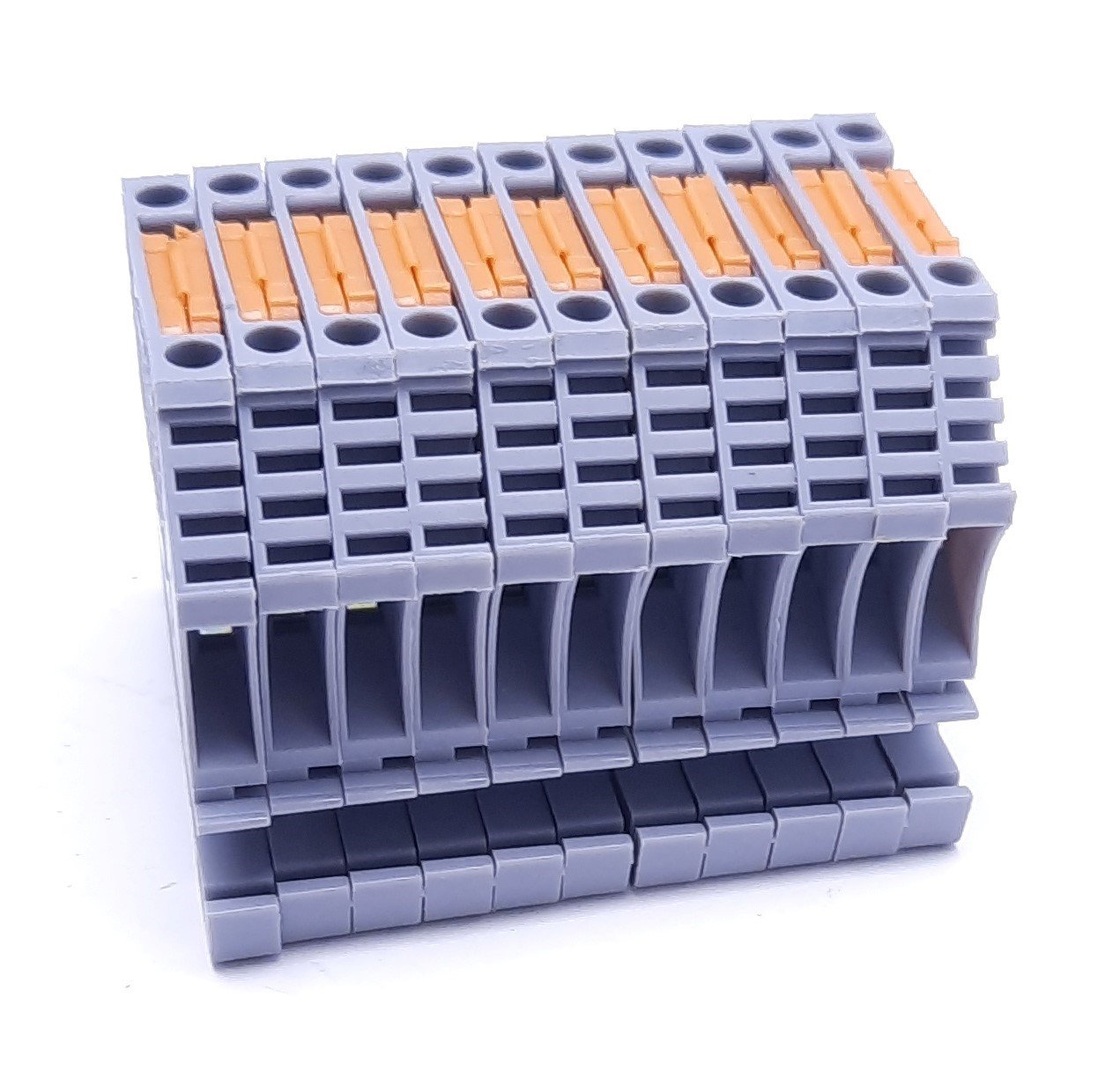Used Lot of 11 Morsettitalia Euro T 2,5 (43439) Terminal Blocks, Lever Operated