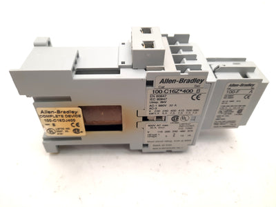Used Allen Bradley 100-C16Z*400 Contactor, 4-Pole, 24VDC Coil, 100-F 1NO-1NC Aux