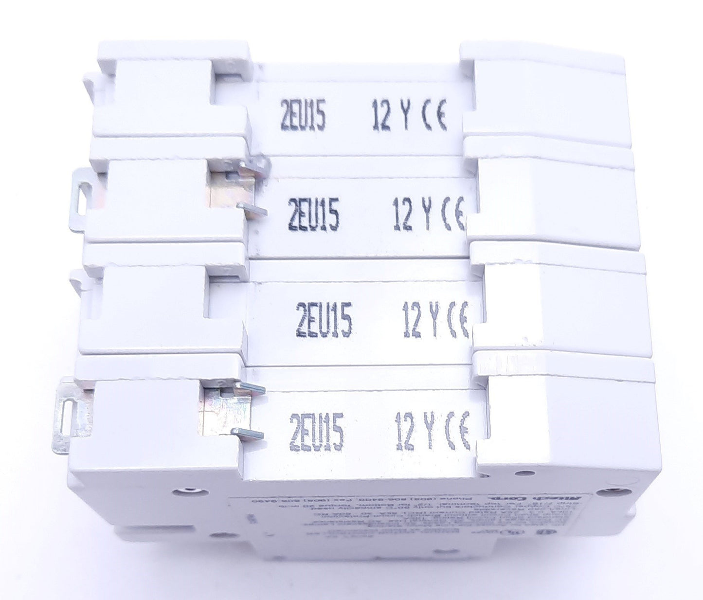 Used Lot of 2 ABL Sursum E 15A Circuit Breakers: Model 2EU15, 277 VAC, 2 Pole