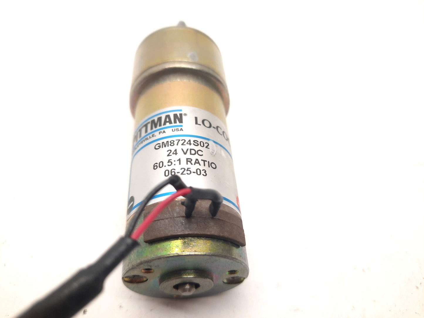 Used Pittman GM8724S02 DC Gearmotor 24VDC, 60.5:1, ~80RPM