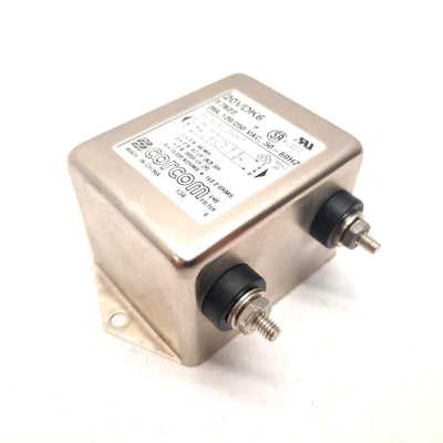 Used Corcom 20VDK6 F7622 EMI Single Phase Power Line Filter, 120/250VAC, 50-60Hz, 20A