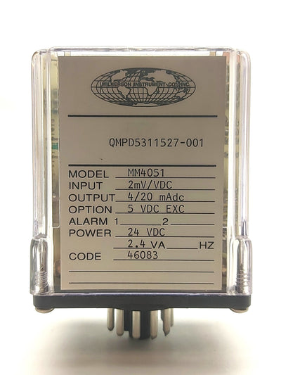 Used Wilkerson MM4051 Strain Gauge Transmitter 2mV-2V to 4-20mA 5V Excitation 24VDC