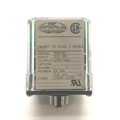 Used Wilkerson MM4300 DC Isolated Signal Transmitter, 0-2VDC to 4-20mA, 24VDC