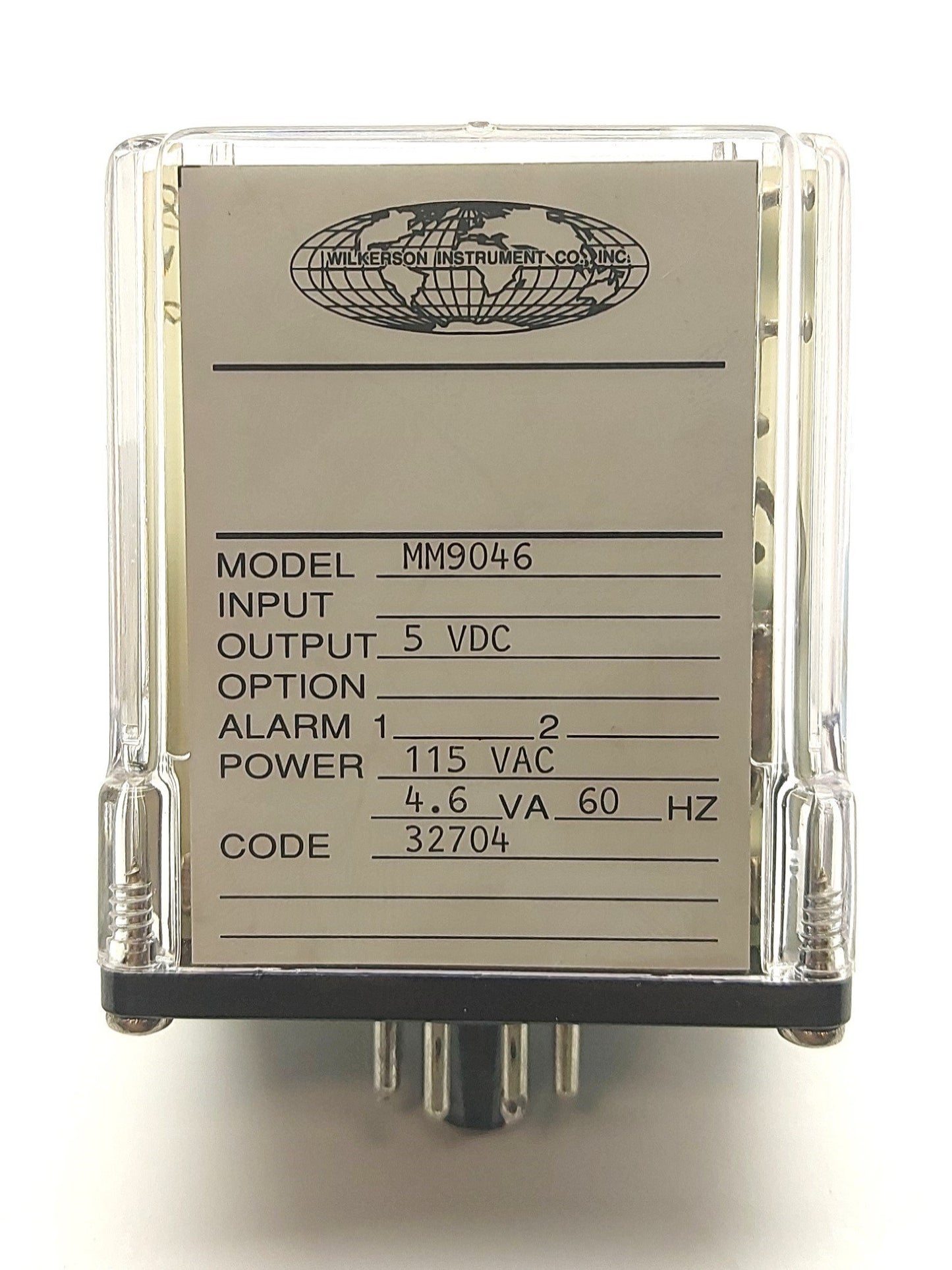 Used Wilkerson MM9046-5 DC Power Supply, 8-Pin Socket, Out: 5VDC 200mA, In: 115VAC
