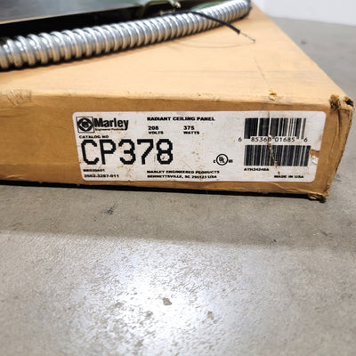 New – Open box Marley Berko CP378 Radiant Ceiling Panel Heater 208VAC 1.8A 375W 1,280BTU/Hr