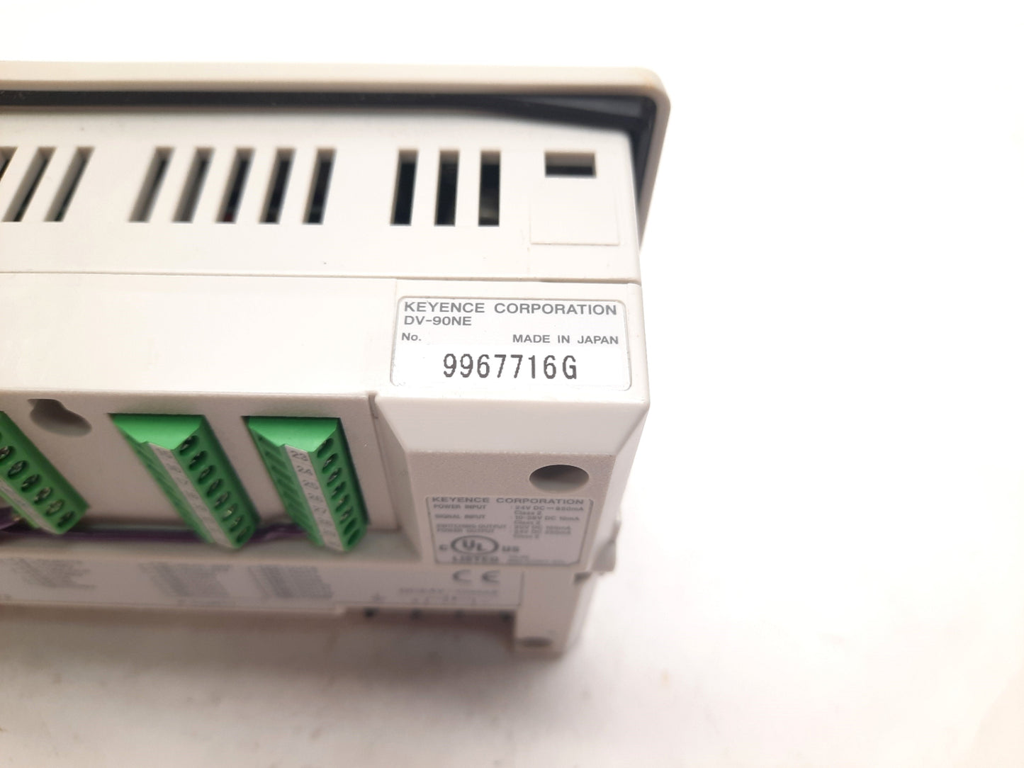 Used Keyence DV-90NE AutoID Barcode/Data Controller 24VDC Serial Interface NPN