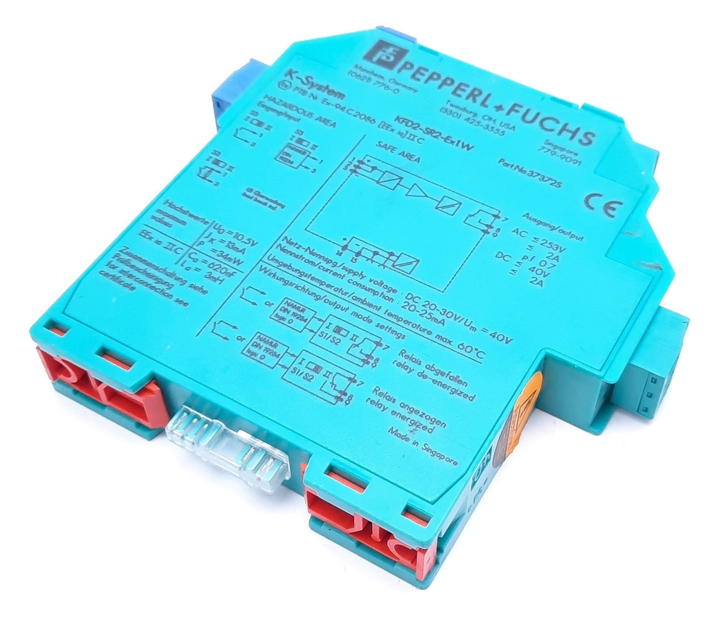 Used Pepperl Fuchs KFD2-SR2-Ex1.W Isolated Switch Amplifier, 1-Channel, 24VDC