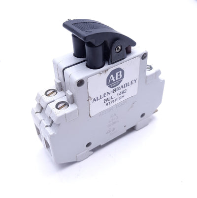 Used Allen-Bradley 1492-GHD100 Ser A Circuit Breaker, 10A, 125 VAC, 65 VDC