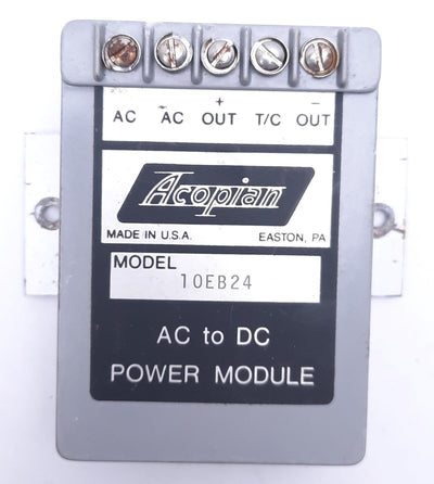 Used Acopian 10EB24 AC To DC Power Module, 105-120 VAC Input, 10VDC 0.24A Output