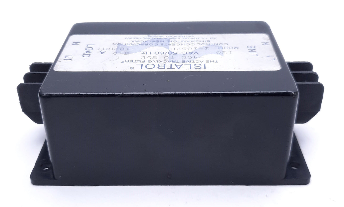 Used Islatrol I-105/U Active Tracking Filter, 120 VAC, 5A, -40 To 85 Degrees Celsius