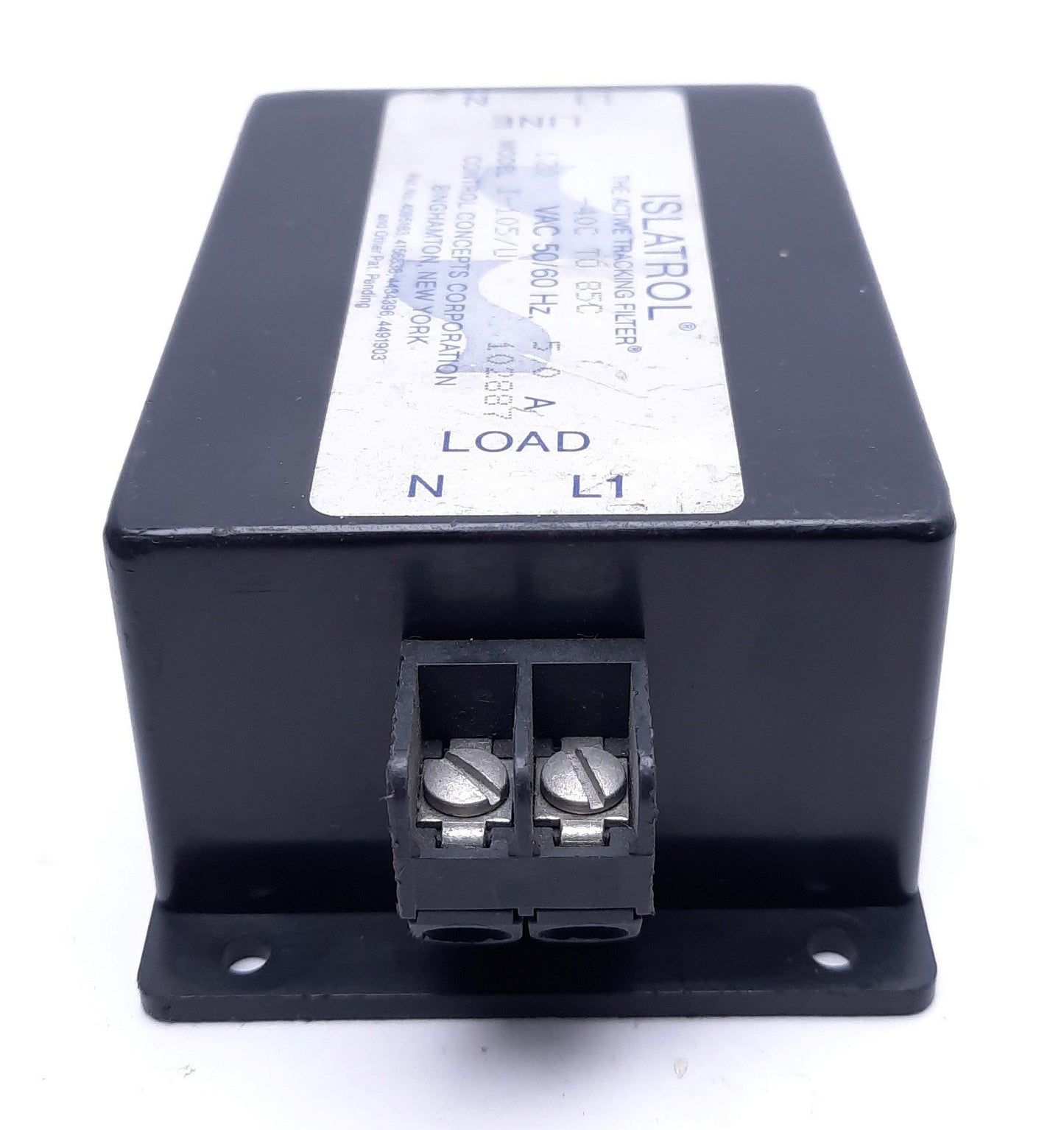 Used Islatrol I-105/U Active Tracking Filter, 120 VAC, 5A, -40 To 85 Degrees Celsius