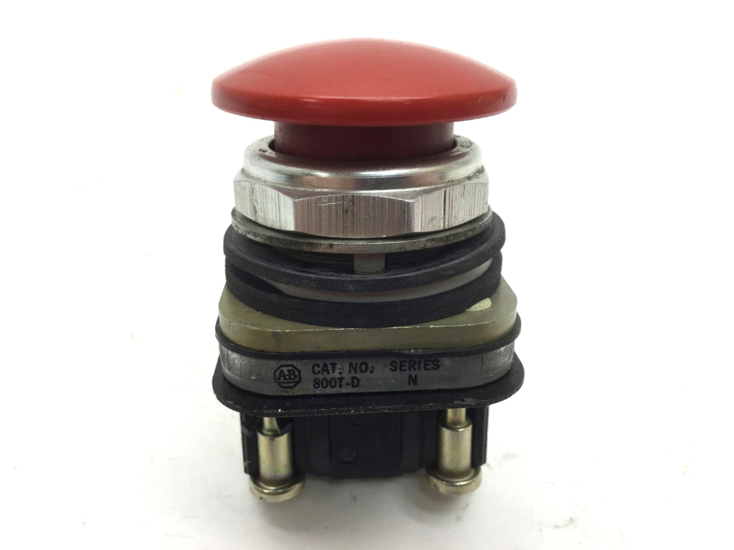 Used Allen Bradley 800T-D Red Push Button With 800T-XA Contacts NC NO