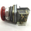 Used Allen Bradley 800T-D Red Push Button With 800T-XA Contacts NC NO