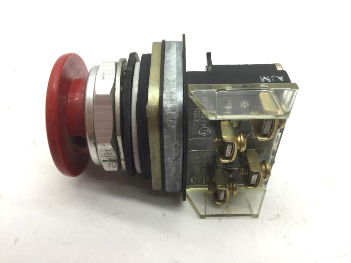 Used Allen Bradley 800T-D Red Push Button With 800T-XA Contacts NC NO