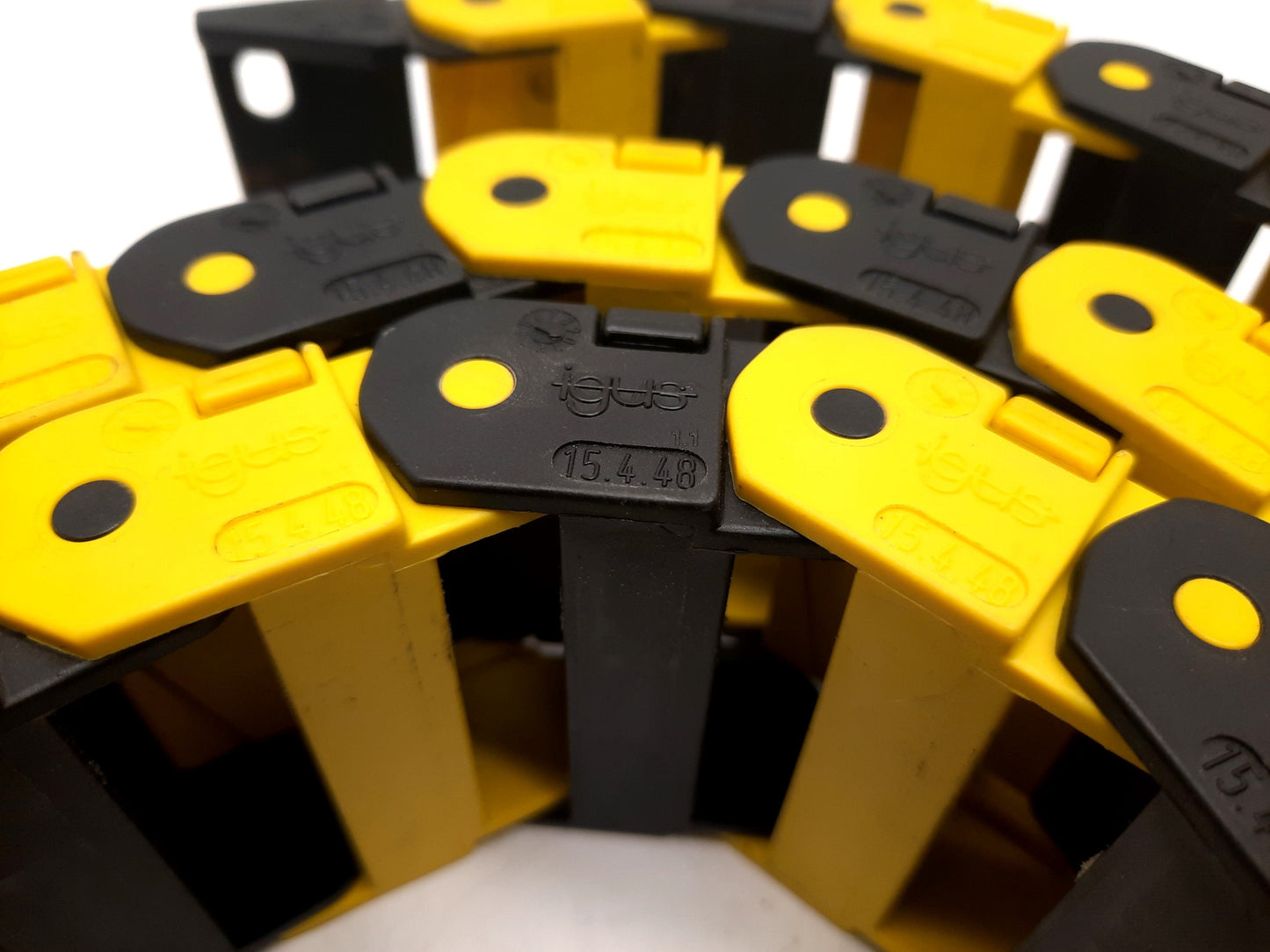Used Igus 15.4.48 Energy Chain, Dimensions: 52"(L) x 2-3/8"(W) x 15/16"(H)