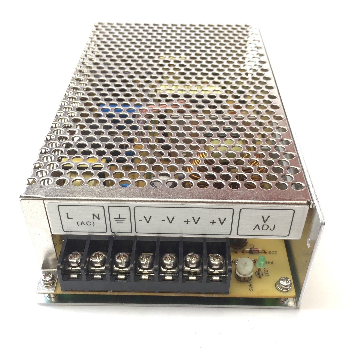Used Mean Well S-150-12 Enclosed Power Supply In: 110-120/220-240VAC Out: 12VDC 12.5A