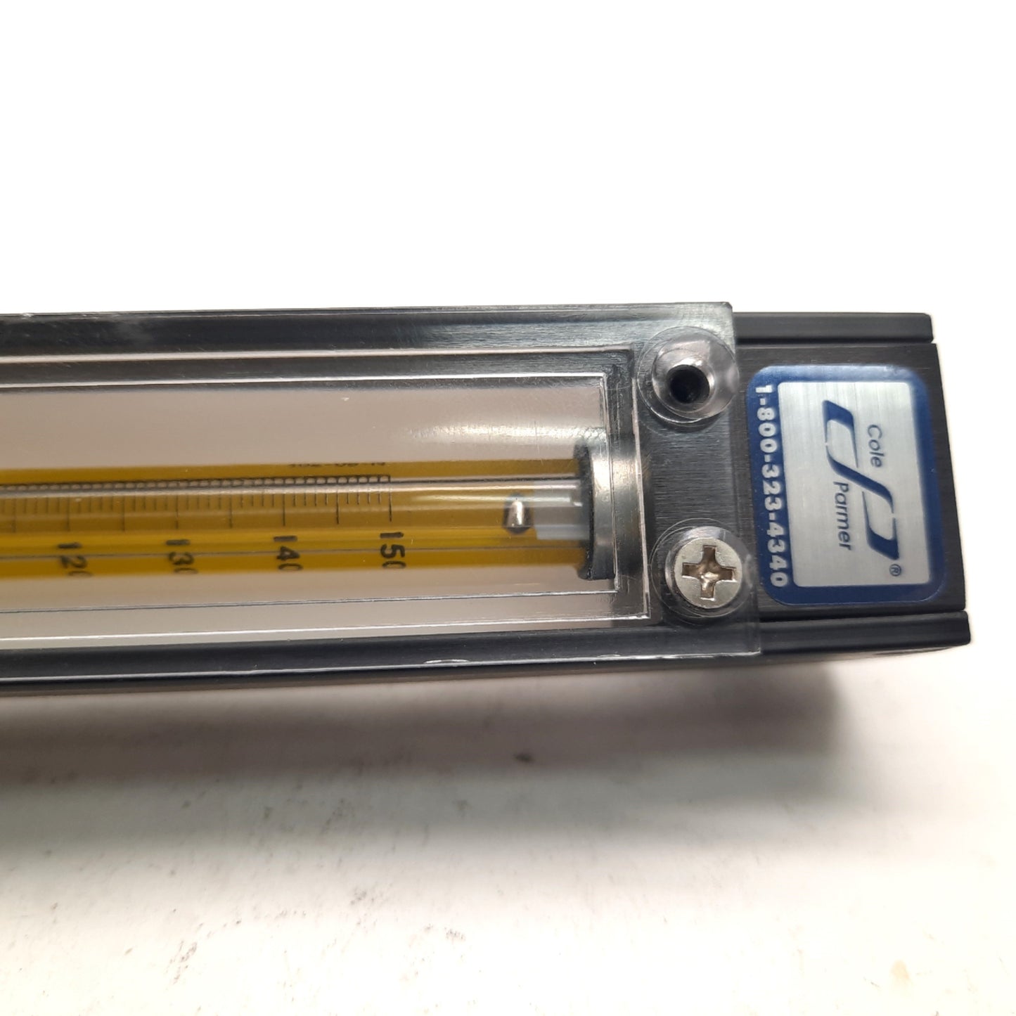 Used Cole-Parmer PMR1-010362 Masterflex Variable Area Flowmeter W/ Valve 150mm Scale