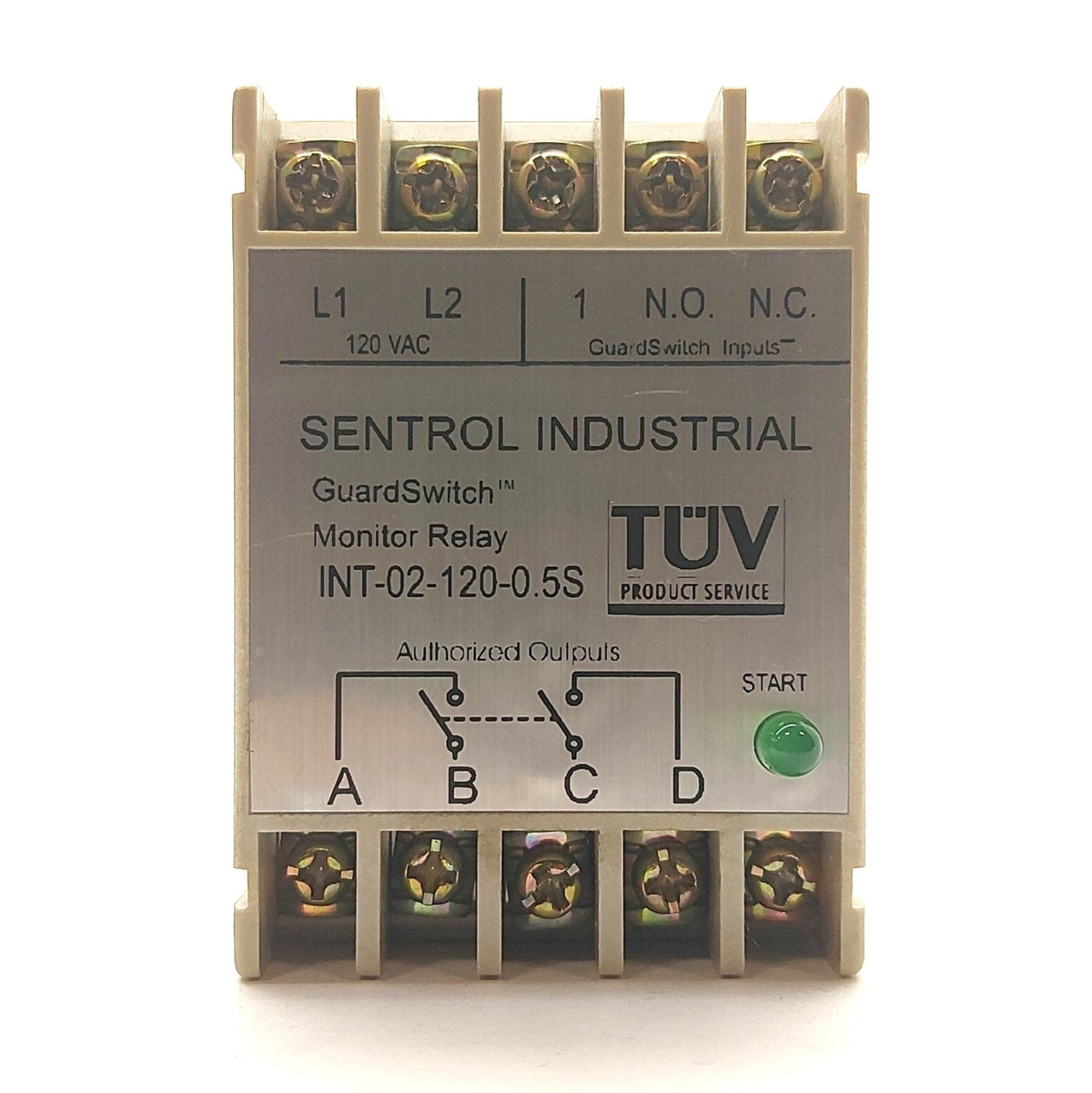 Sentrol Sensor Button Sentrol Industrial INT-02-120-0.5S Safety Relay 1x NO/NC Switch 2-Pole ...