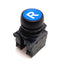Used Allen Bradley 800FP-R611 Reset Pushbutton, Blue, R, 2-NO Contacts, 600VAC 10A