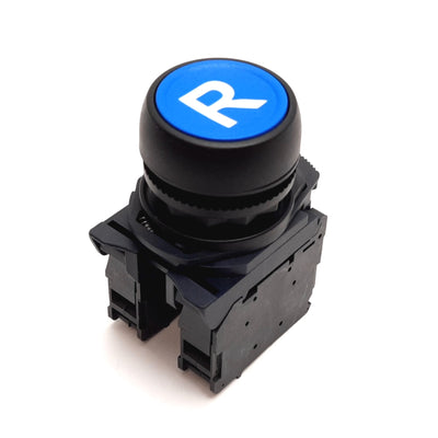 Used Allen Bradley 800FP-R611 Reset Pushbutton, Blue, R, 2-NO Contacts, 600VAC 10A