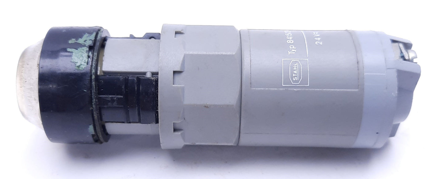 Used Stahl 8415/24 Green Panel Mount Pilot Light, 24VAC/DC