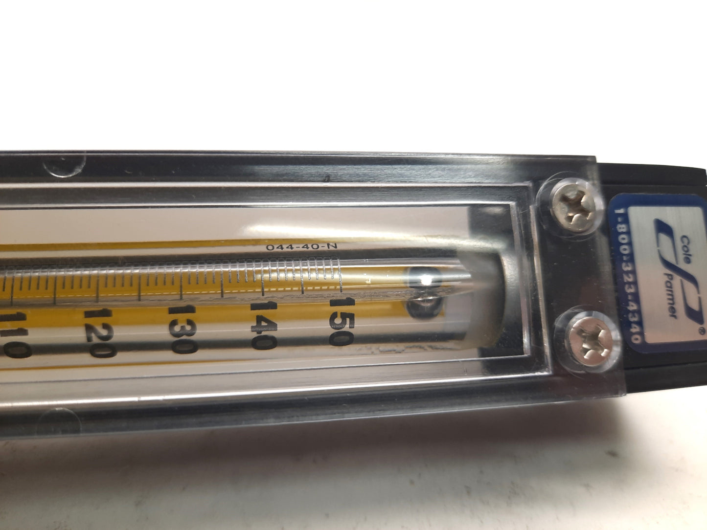 Used Cole-Parmer Masterflex Variable Area Panel Flowmeter 150mm Tube: 044-40-N, Valve