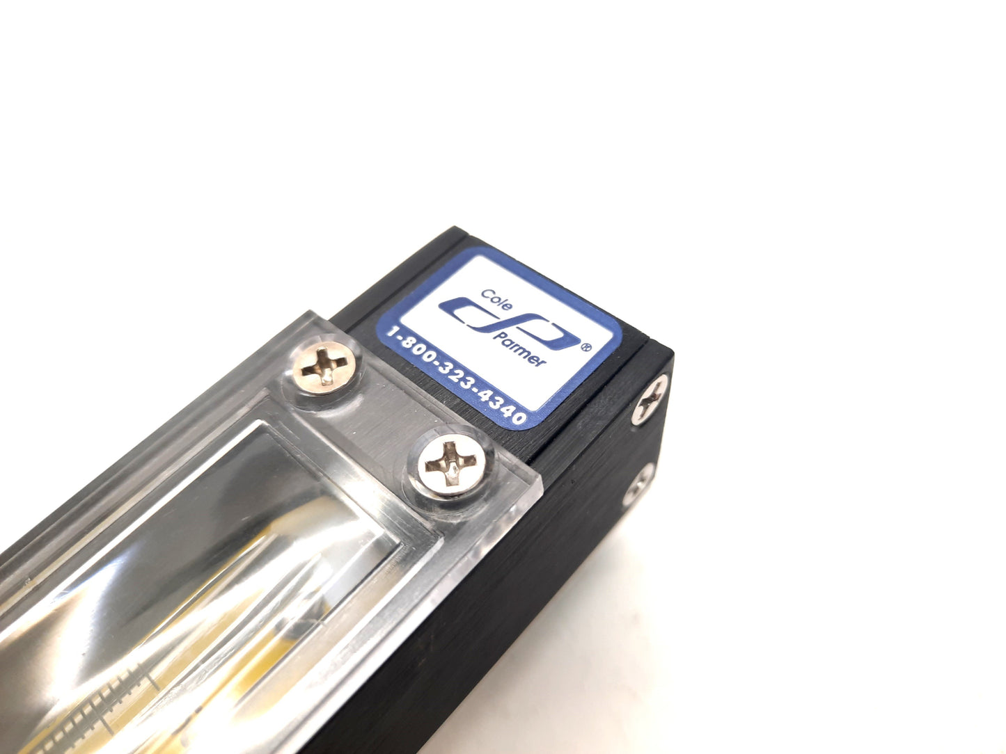 Used Cole-Parmer Masterflex Variable Area Panel Flowmeter 150mm Tube: 044-40-N, Valve