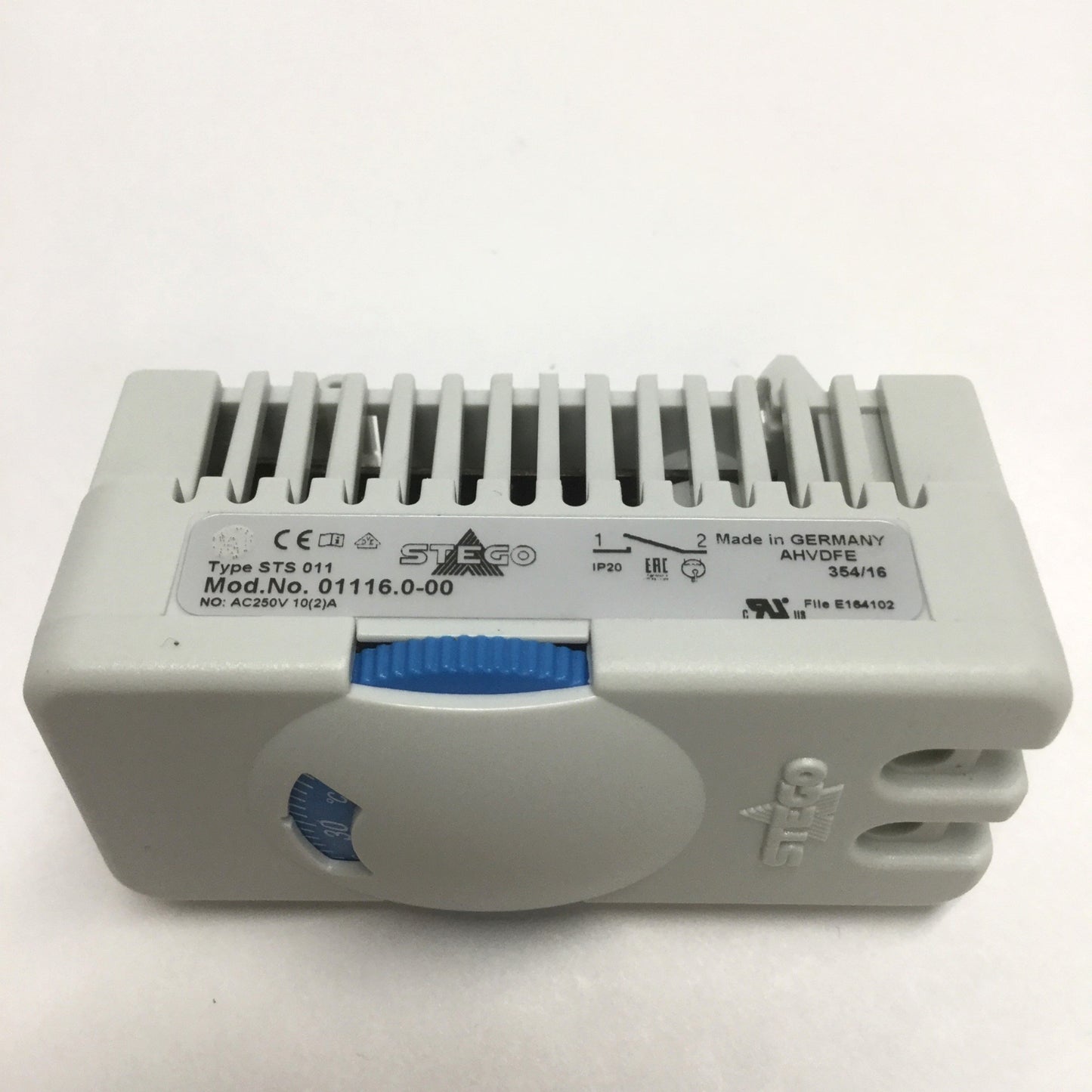 Used Stego Oriental 01116.0-00 AM2-XA1 Fan Motor Thermostat Switch 0-60°C, 10A 250VAC