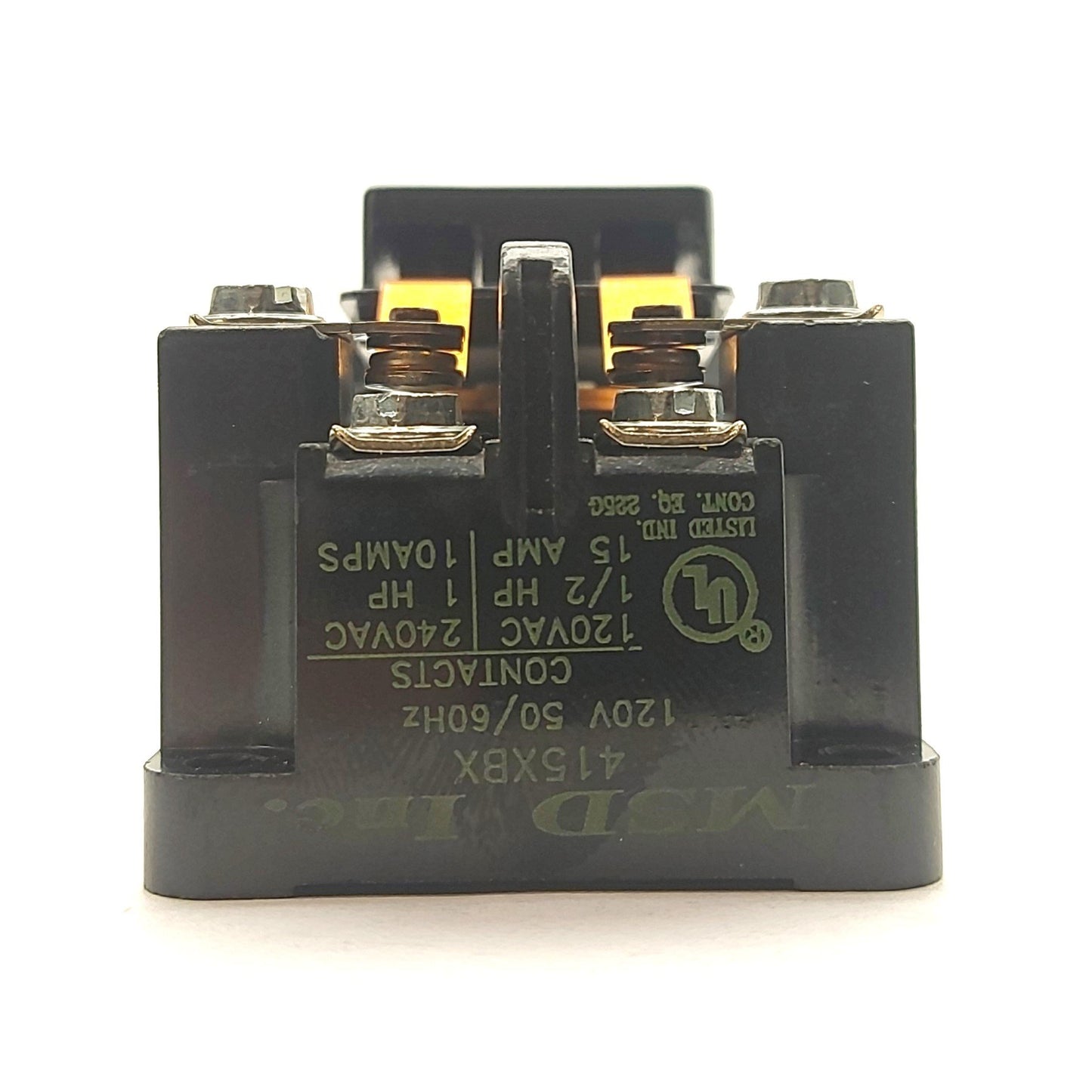 New – Open box MDS Inc. 415XBX Relay, DPDT NO/NC 120/240VAC 15/10A Contacts, 120VAC Coil