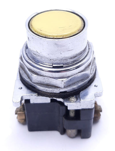 Used Cutler-Hammer 10250T 4086 Yellow Momentary Push Button Switch 600VAC 250VDC