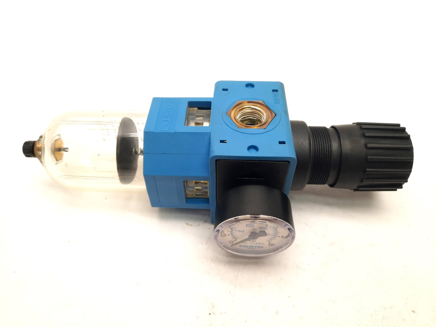Used Festo LFR-1/2-S-B-NPT Filter Regulator, Fittings: 1/2" Max Inlet: 200PSI