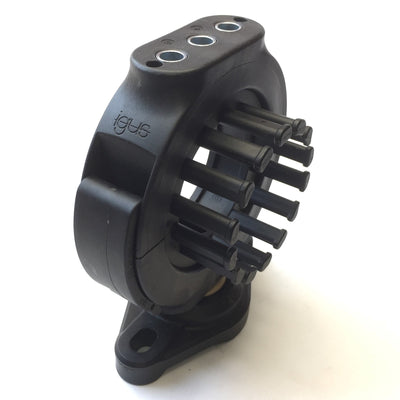 New – Open box Igus TR.70 Triflex Energy Cable E-Chain Carrier Strain Relief Mount Bracket Base