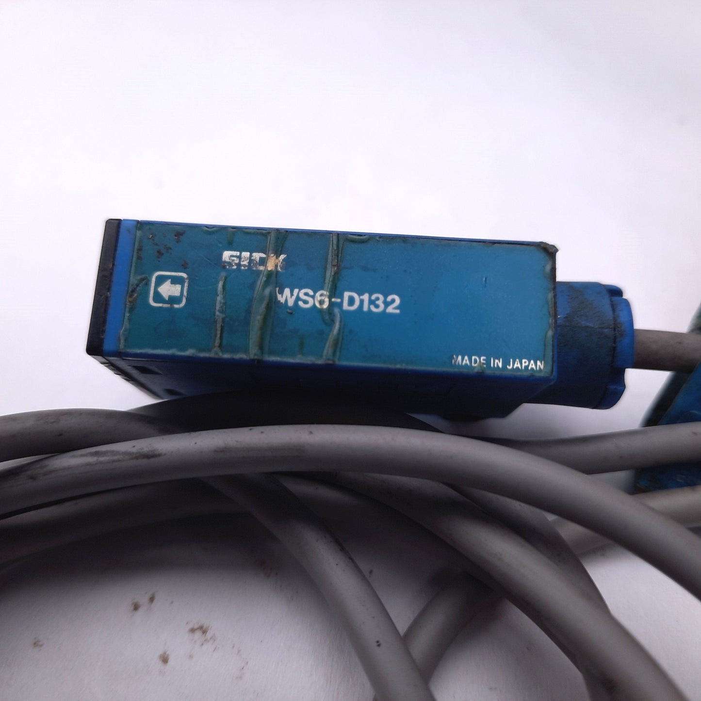 Used Sick WS6-D132 Photoelectric Beam Sensor, Voltage: 12-24VDC, Cable Length: 6'