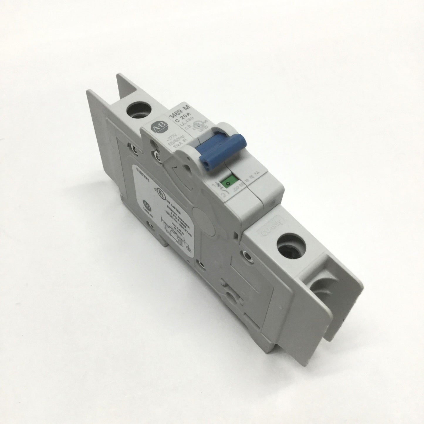 Used Allen Bradley 1489-M1C200 Miniature Circuit Breaker 1-Pole, 20A, 277VAC, C-Curve