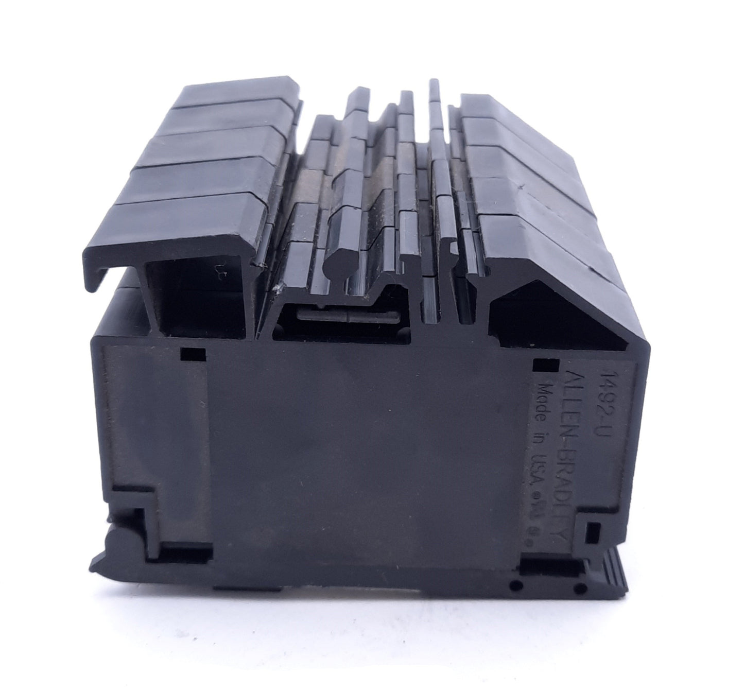 Used Lot of 5 Allen-Bradley 1492-U Fuse Holder Blocks, 600VAC 30A, DIN Rail