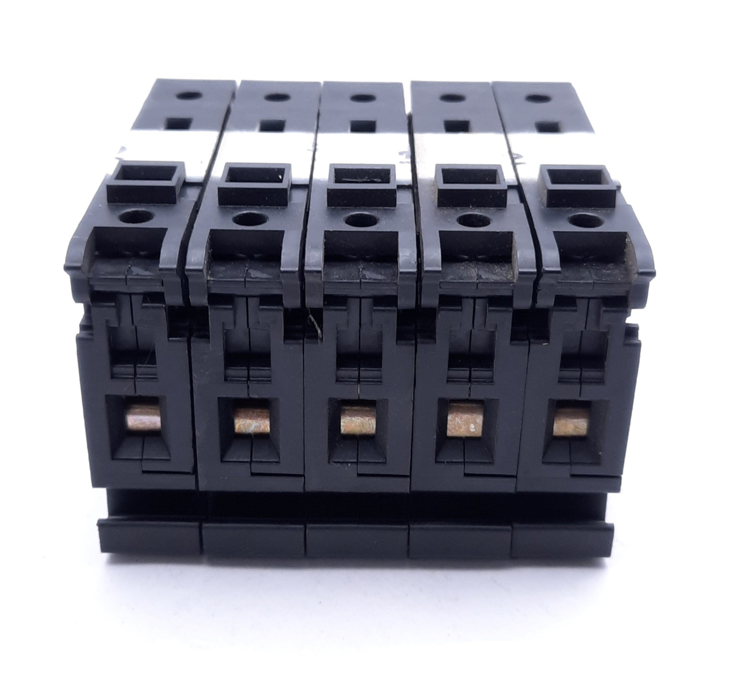 Used Lot of 5 Allen-Bradley 1492-U Fuse Holder Blocks, 600VAC 30A, DIN Rail